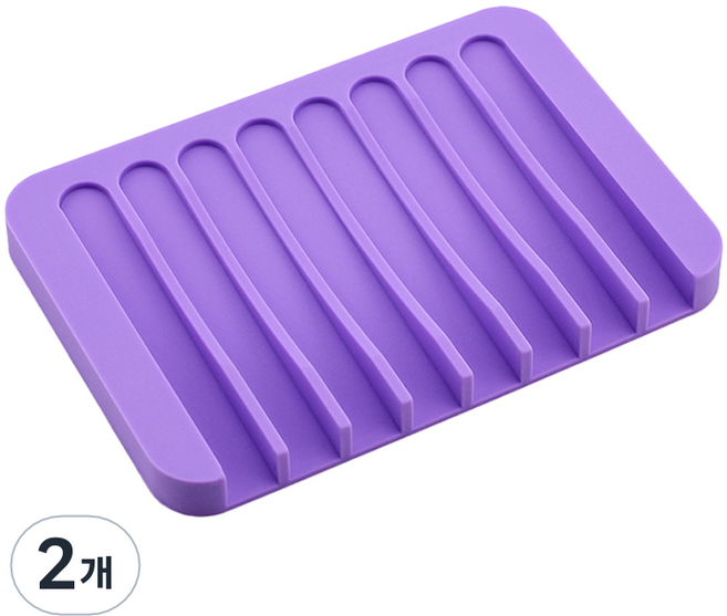 빨래판 비누 보관함, 진퍼플, 2개