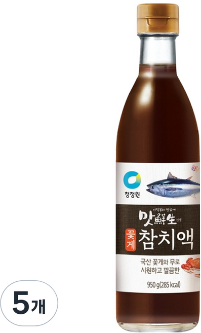 맛선생 꽃게 참치액, 950g, 5개
