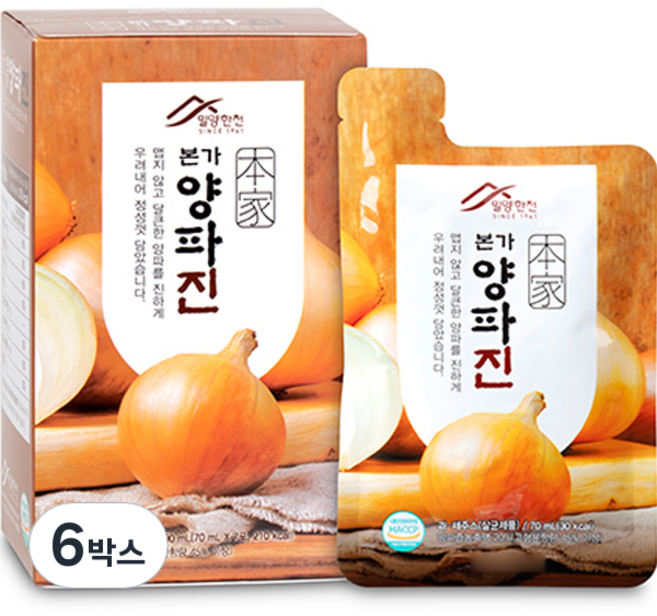 밀양한천 본가 양파진, 490ml, 6개
