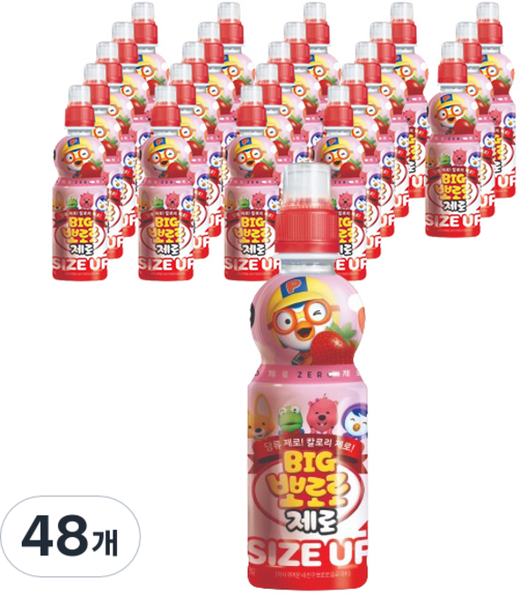 빅뽀로로 제로 딸기맛, 360ml, 48개