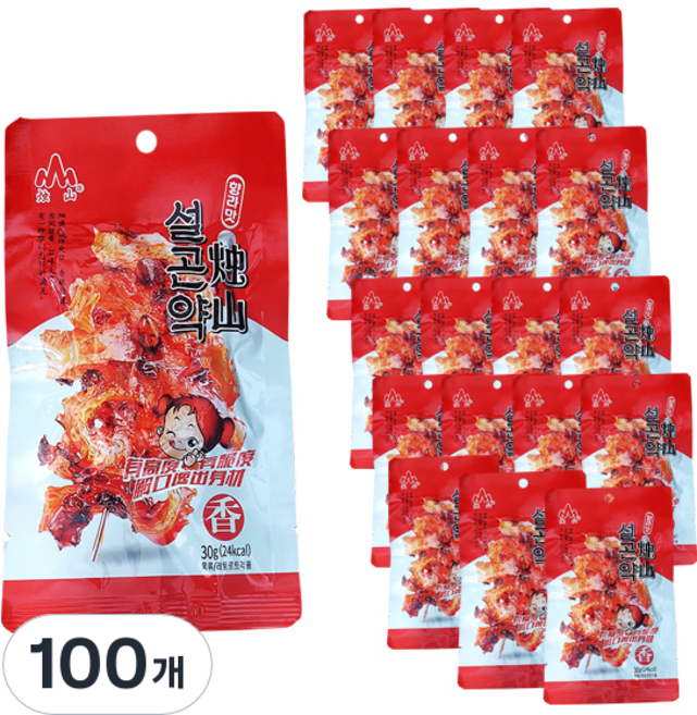 주샨 향라웨이 설곤약 향라맛, 30g, 100개