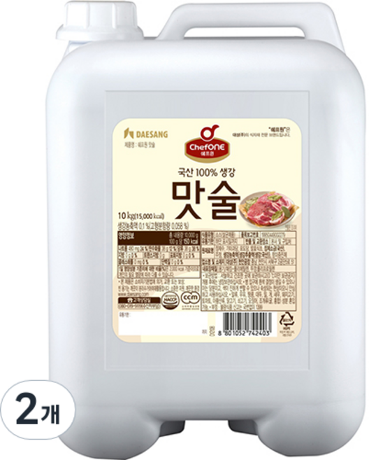 쉐프원 맛술, 10kg, 2개