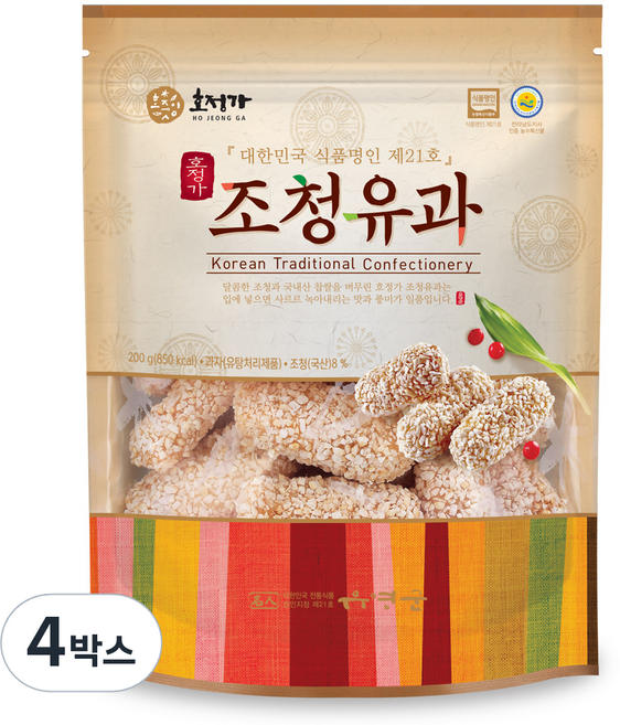 호정가 조청유과, 600g, 4박스