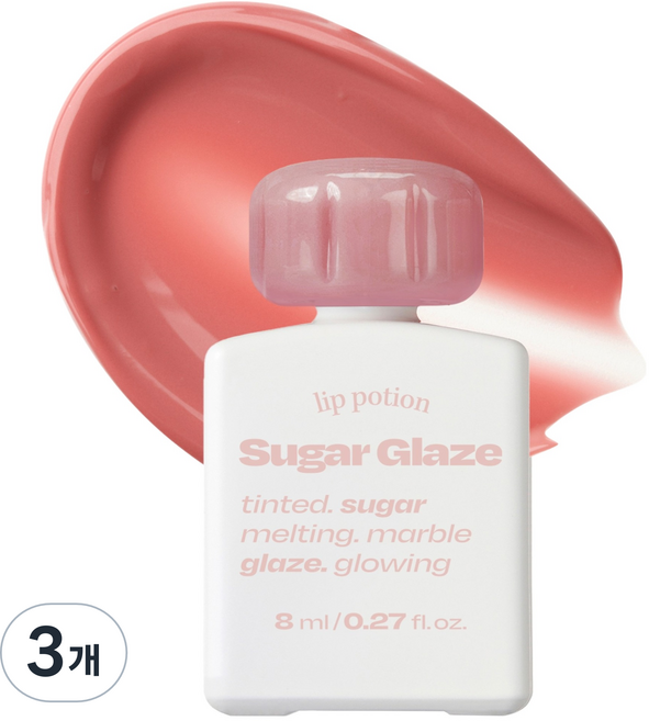 얼터너티브스테레오 포션 슈가 글레이즈 립틴트, No 15 피그 볼, 3개