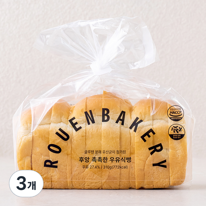 후앙 촉촉한 우유식빵, 310g, 3개