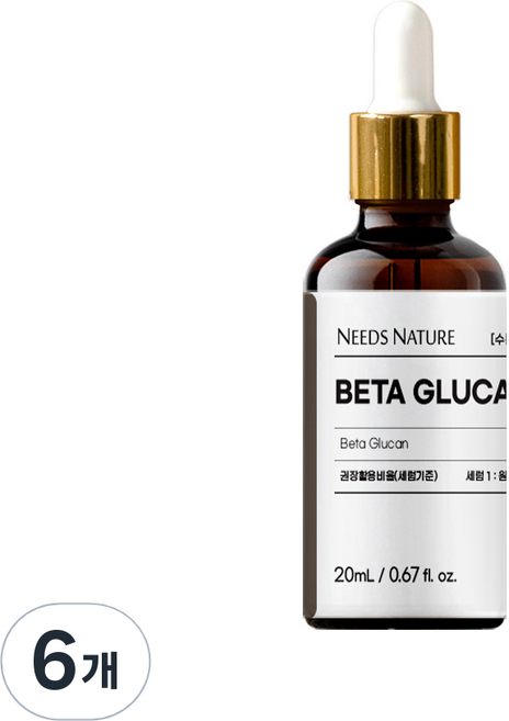 NEEDS NATURE DIY β-葡聚醣安瓶原液, 20ml, 6個
