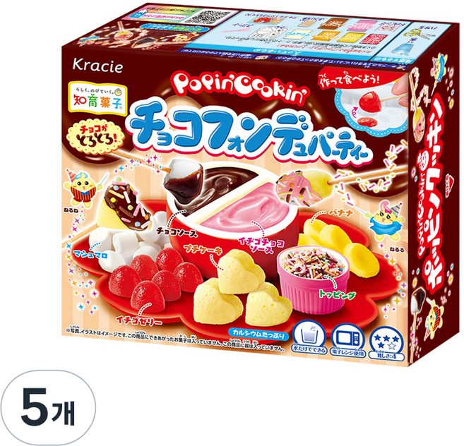 크라시에 초코 퐁듀 만들기 31g, 트레이 + 스푼 + 이쑤시개 + 가루, 5개