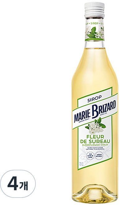 마리브리자드 엘더플라워 시럽, 700ml, 4개