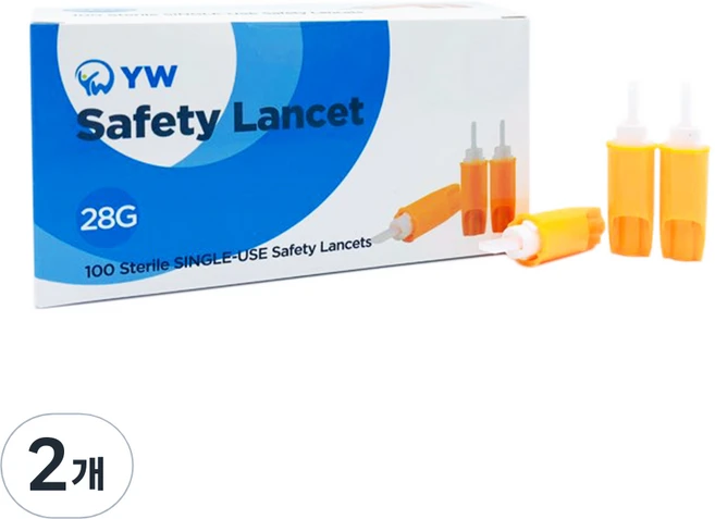세이프티 일회용 안전 란셋 28g, 2개, 100개입 - 쿠팡