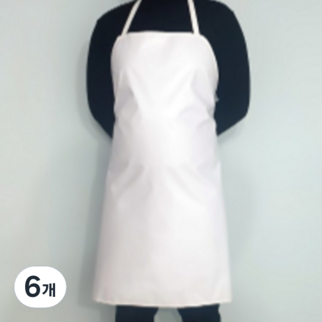 정육점 수산 횟집 앞치마, 화이트, 6개