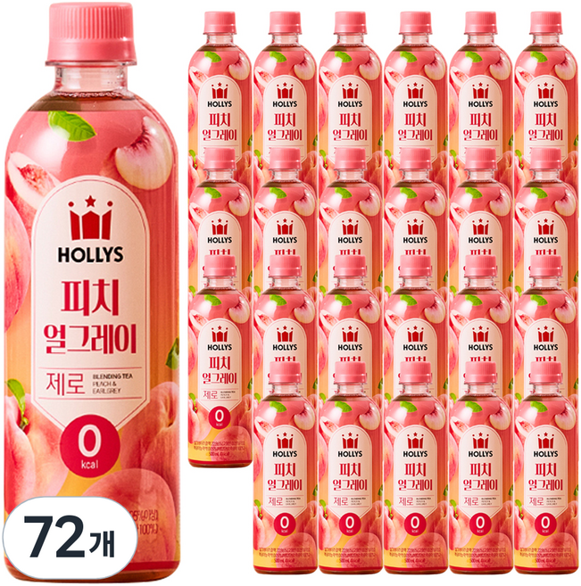 할리스 피치 얼그레이 제로, 72개, 500ml