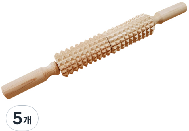 친환경편백아트 프리미엄 편백 2단 배 마사지봉, 5개