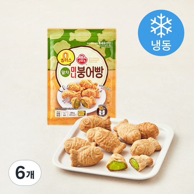 오뚜기 츄러스 미니붕어빵 말차 (냉동), 300g, 6개, 1개입