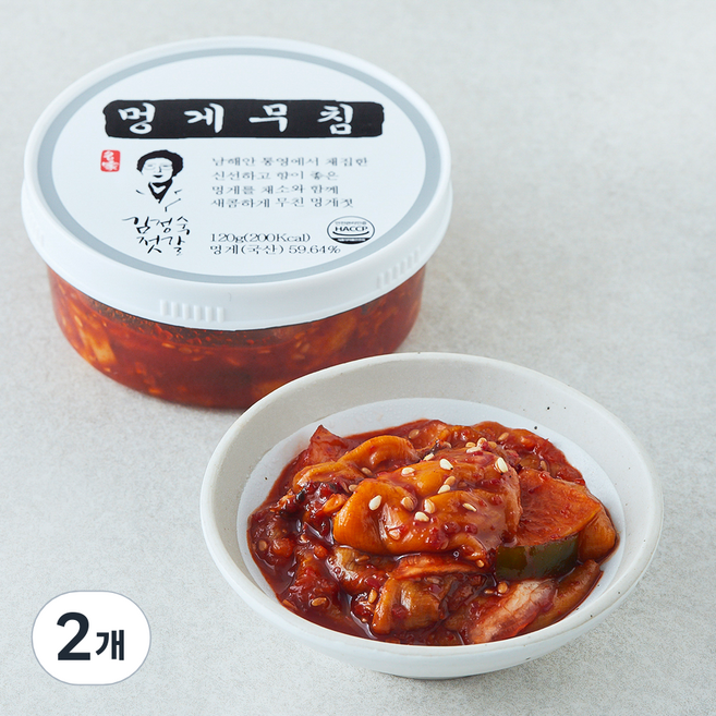 동광 김정숙 젓갈 멍게무침, 120g, 2개