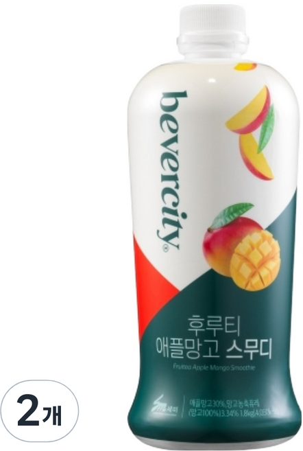 베버시티 세미 후르티 애플망고 스무디, 1.8kg, 2개