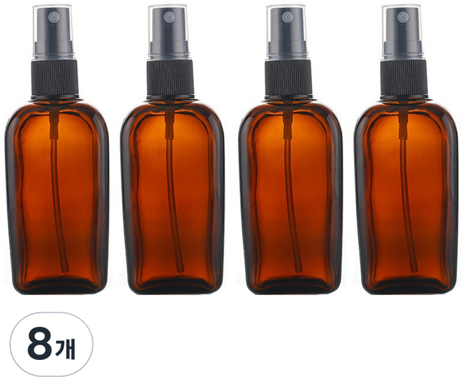선동상사 차광 유리 스프레이 용기 100ml, 8개, 브라운