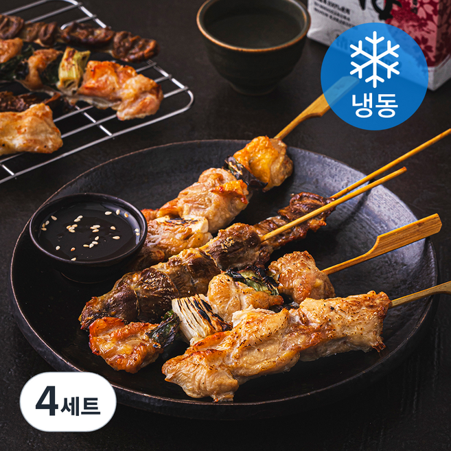 명품조선 닭모듬꼬치 10꼬치 400g + 소스 50g 세트 (냉동), 450g, 4세트