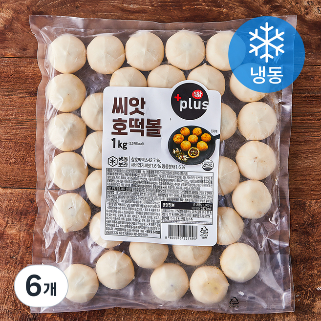 식자재왕 플러스 씨앗 호떡볼 (냉동), 1kg, 6개