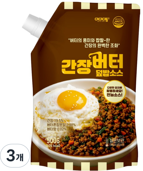 아이엠소스 간장버터덮밥소스, 3개, 500g