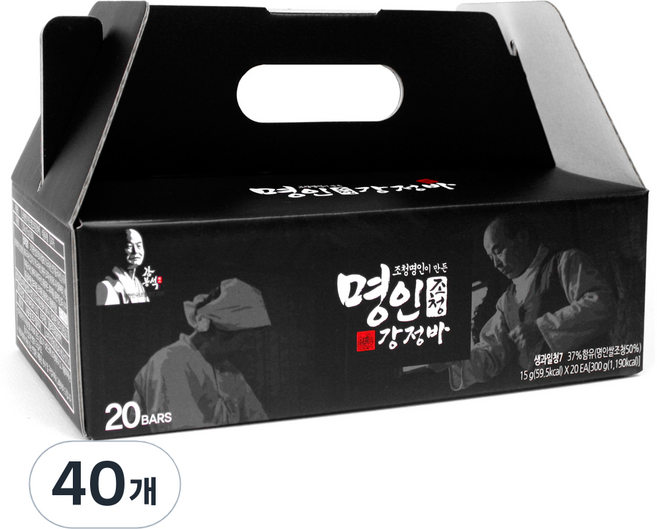 두레촌 강봉석 명인조청강정바, 15g, 40개