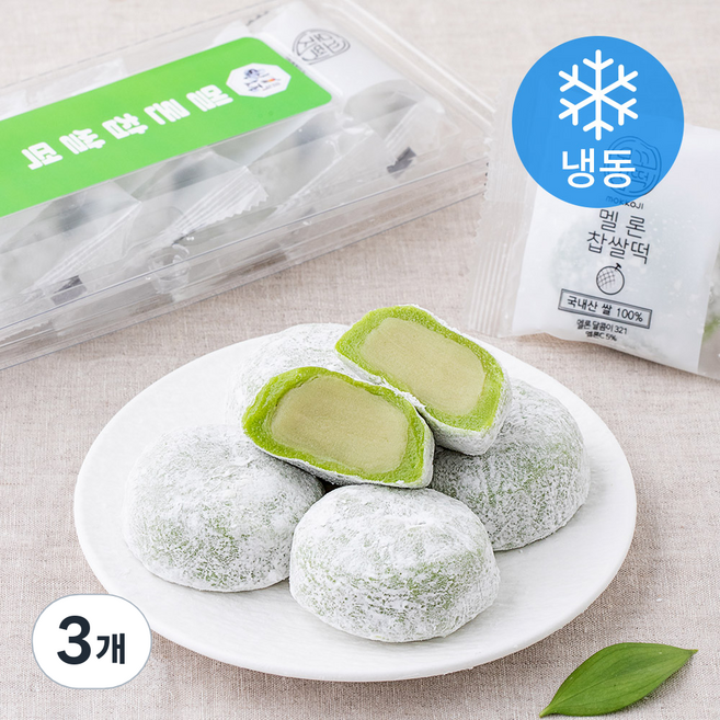 청사초롱 멜론 찹쌀떡 (냉동), 60g, 5개입, 3개