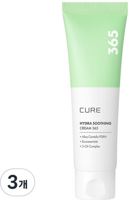 김정문알로에 하이드라 365 수딩 크림, 80ml, 3개