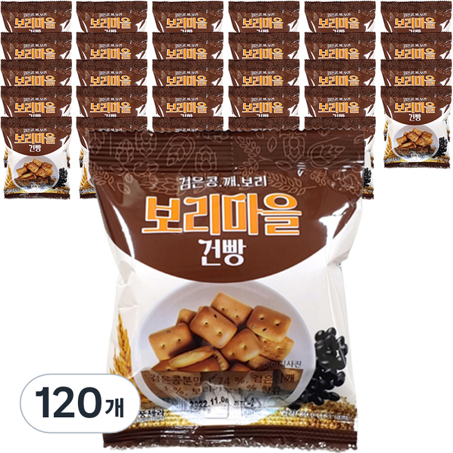 금풍제과 검은콩깨 보리건빵, 30g, 120개