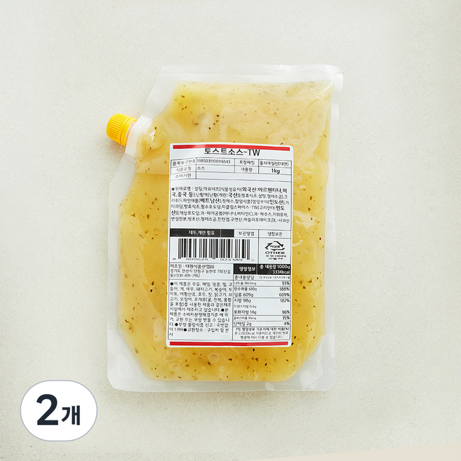 토스트 소스 TW, 1kg, 2개