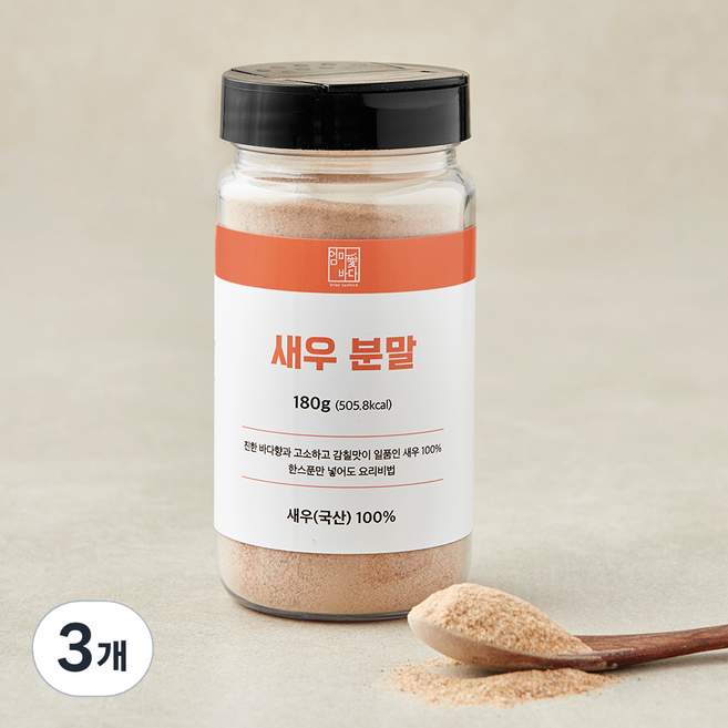 엄마애바다 새우분말, 180g, 3개, 1개입