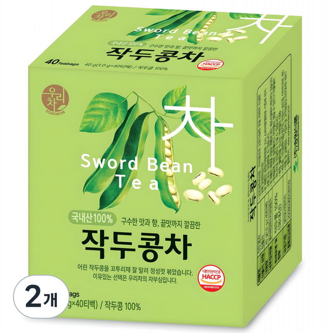 우리차 작두콩차, 1g, 40개입, 2개