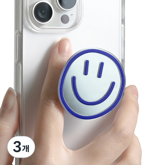 누아트 미러 그립 스마트톡, 스마일네이비, 3개