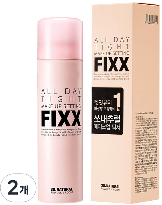 쏘내추럴 파우더포룸 올 데이 타이트 메이크업 세팅 픽서, 100ml, 2개