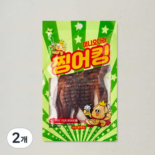 해맑은푸드 찡어킹 미니 오다리, 2개, 20g