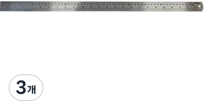 FIXTEC 不鏽鋼直尺 60cm FHSSR600, 3個