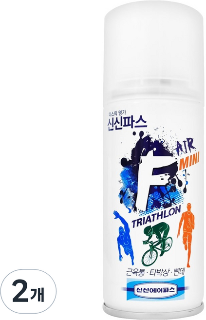 신신파스 신신제약 미니 뿌리는 스프레이 신신에어파스 F 100ml, 1개입, 2개