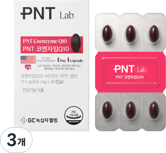 피엔티 GC녹십자웰빙 코엔자임Q10 코큐텐 30p, 13.5g, 3개