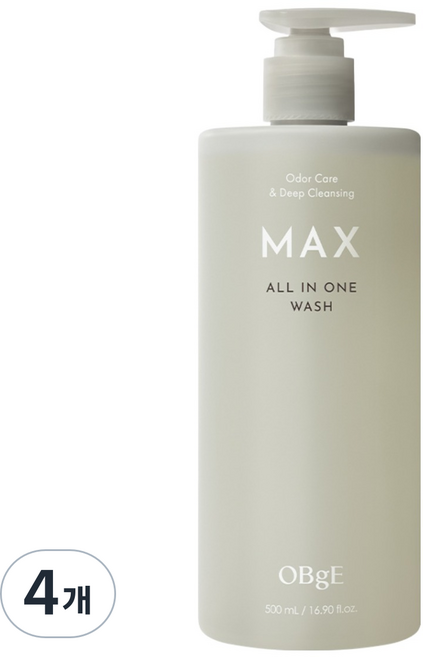OBge 남성용 오브제 맥스 올인원 워시, 4개, 500ml