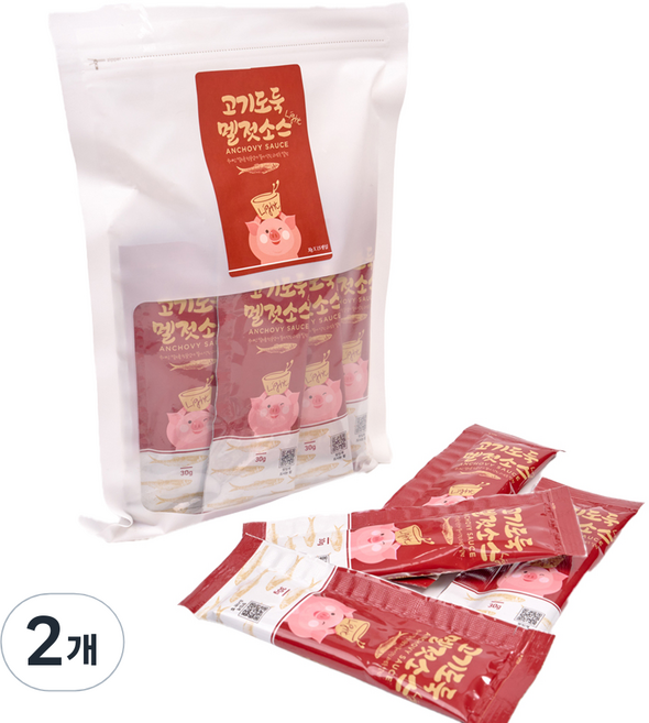 고기도둑 멜젓소스 라이트 스틱, 300g, 2개