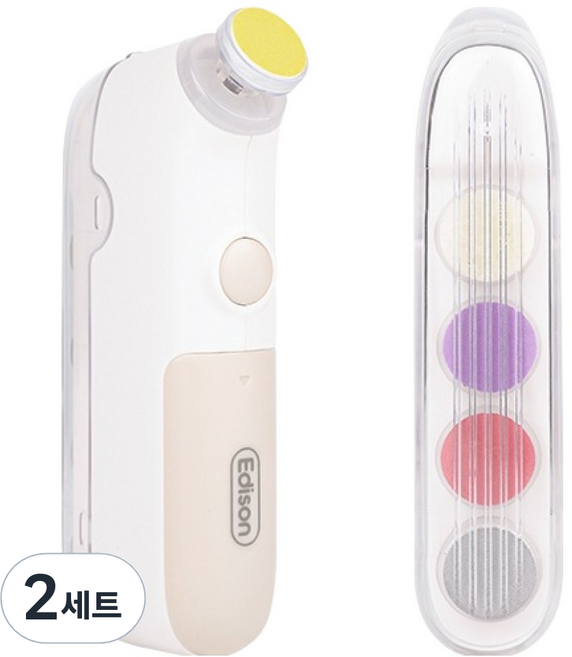 에디슨 베이비 네일 트리머 세트, 2세트, 혼합색상