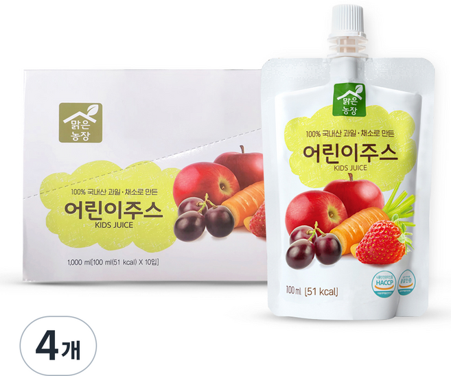 맑은농장 어린이주스, 100ml, 40개