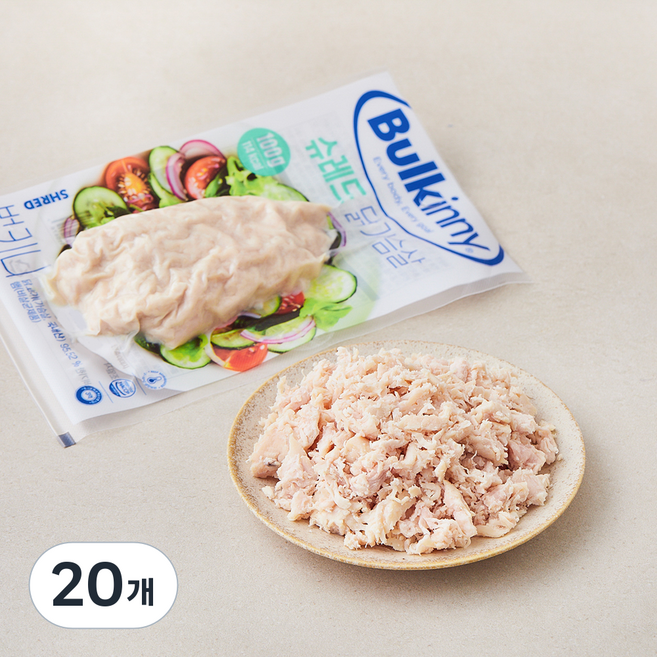 벌키니 슈레드 닭가슴살, 100g, 20개, 1개입