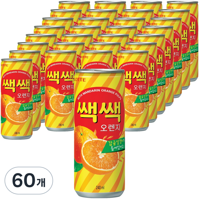 쌕쌕 오렌지, 240ml, 60개