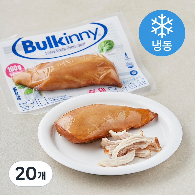벌키니 훈제 닭가슴살 (냉동), 100g, 20개, 1개입