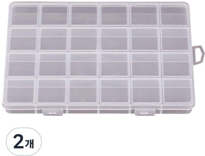 아트조이 칸칸이 다용도 케이스 24칸, 투명, 2개