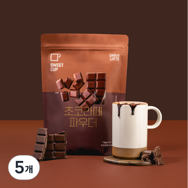스위트컵 초코라떼 파우더, 1kg, 5개, 1개입