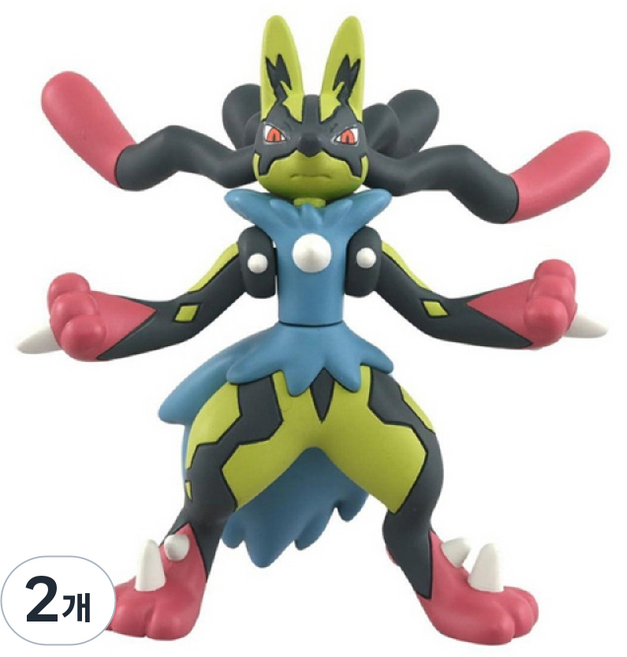 ACADEMY HOBBY MODEL KITS 寶可夢收藏 MM 黃色 Mega 劍盾版路卡利歐 寶可夢 Moncolle 公仔 S25044, 2個