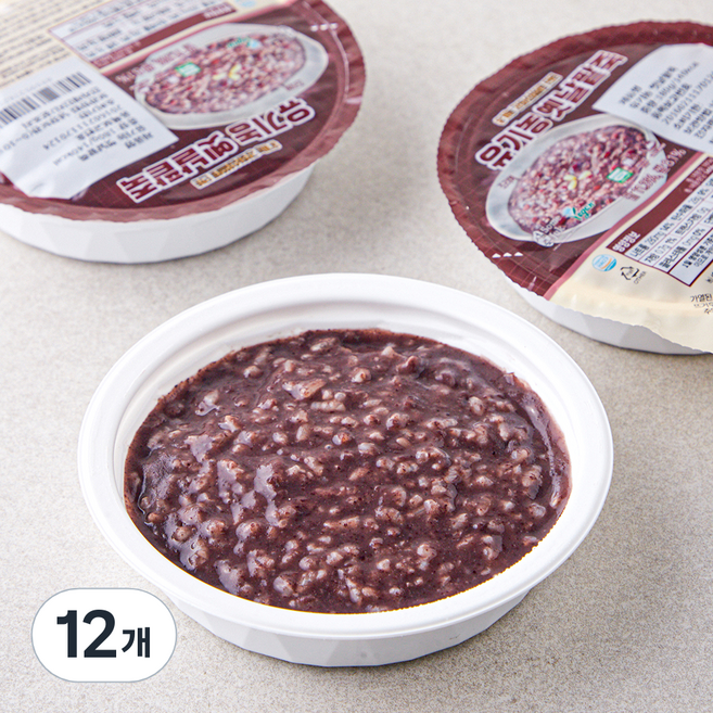 섬죽 유기농 인증 옛날팥죽 (냉장), 180g, 12개