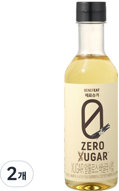 benefeat 제로슈가 알룰로스 바닐라 시럽, 540g, 2개