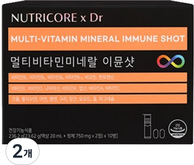 뉴트리코어 x Dr 멀티비타민미네랄 이뮨샷, 10회분, 2개 - 쿠팡