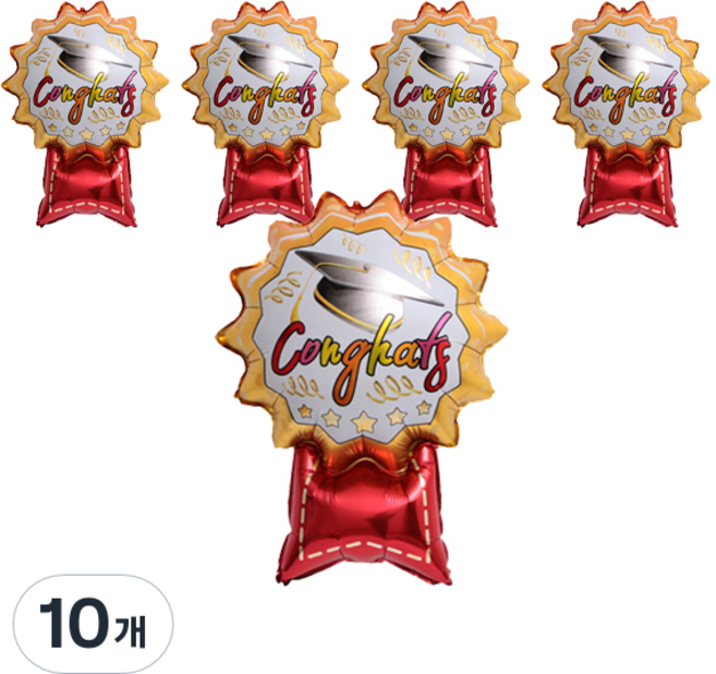 졸업 메달 풍선, 혼합색상, 10개